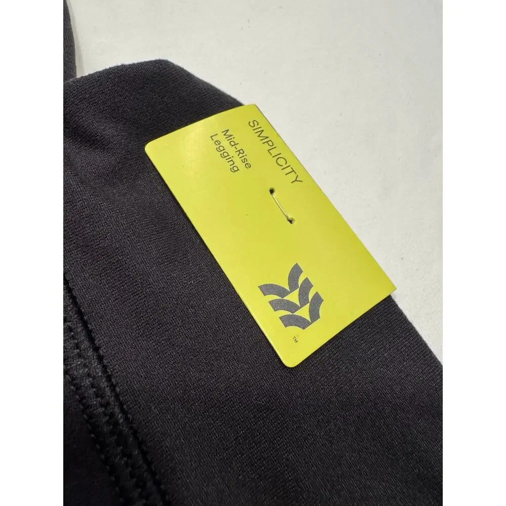 NEW All in Motion Womens Simplicity Mid-Rise Leggings Size M Black 27" NWT - Picture 6 of 8